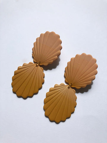 gradiend matte polymer clay earring